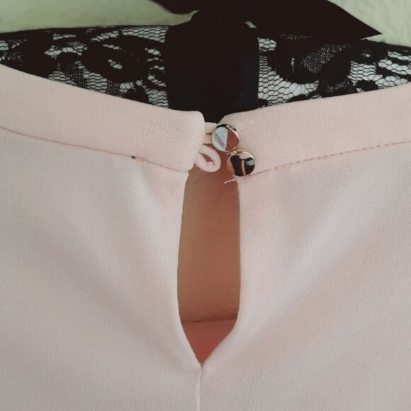 Karl Lagerfeld Sleeveless Drape Top in Blush Pink Small - Picture 3 of 5